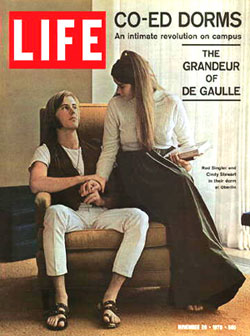 The cover of Life Magazine featuring an article about Oberline College and gender-neutral housing