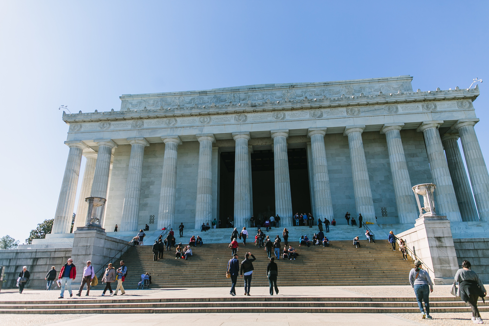 Visit the Lincoln Memorial in Washington D.C. over Memorial Day weekend.