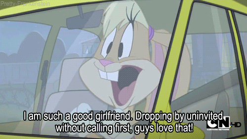 Lola Rabbit proclaiming that she is a good girlfriend