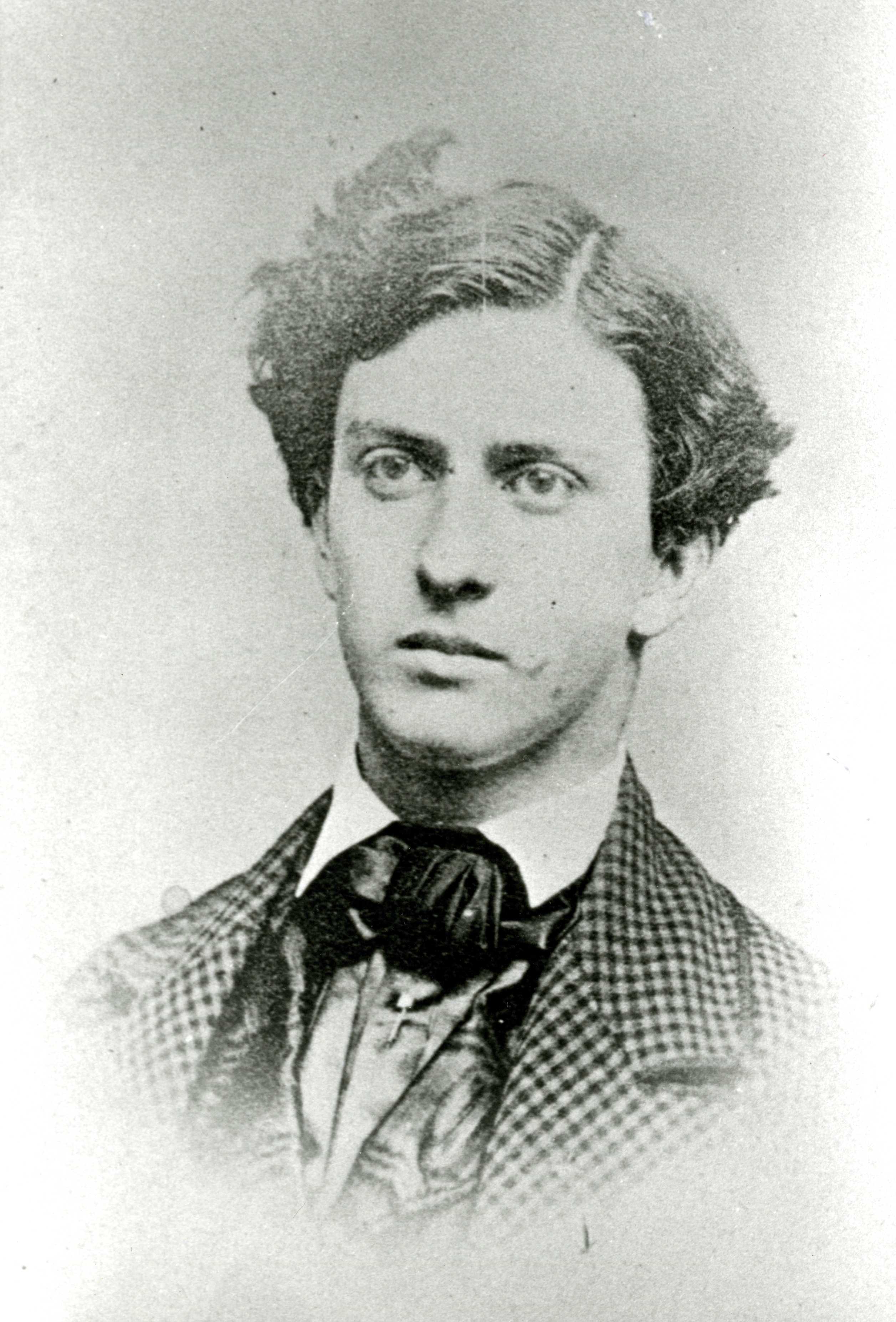 Gallaudet University serves students with hearing loss; this is a portrait of Edward Miner Gallaudet
