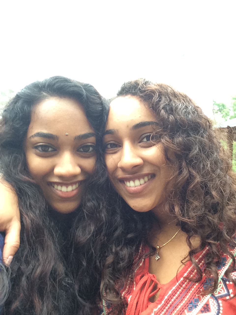 Tanvi (left) with her sister.