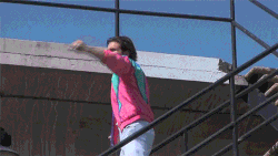 A man exercises at a stadium; exercise can help you avoid the freshman 15.