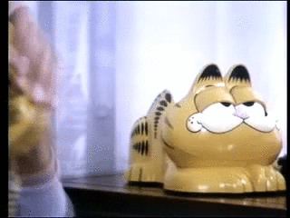 Hanging up a Garfield phone